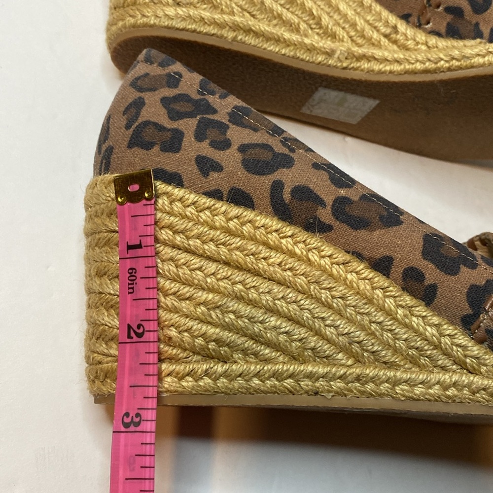 Jack Rogers Leopard Print Espadrille Wedge Sandals size 8 - Picture 9 of 10
